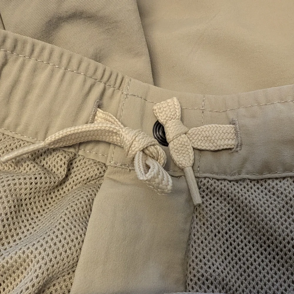 LLBEAN Tropicalwear Pants Nylon Lined UPF Stone Tan Tall Large New